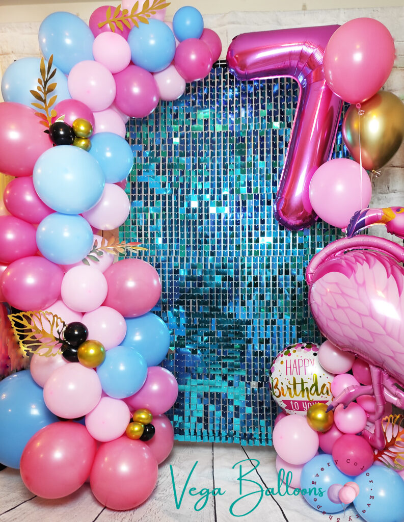 pink blue shimmer backdrop