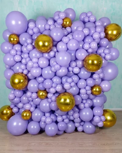 Purple Organic Ballon Wall