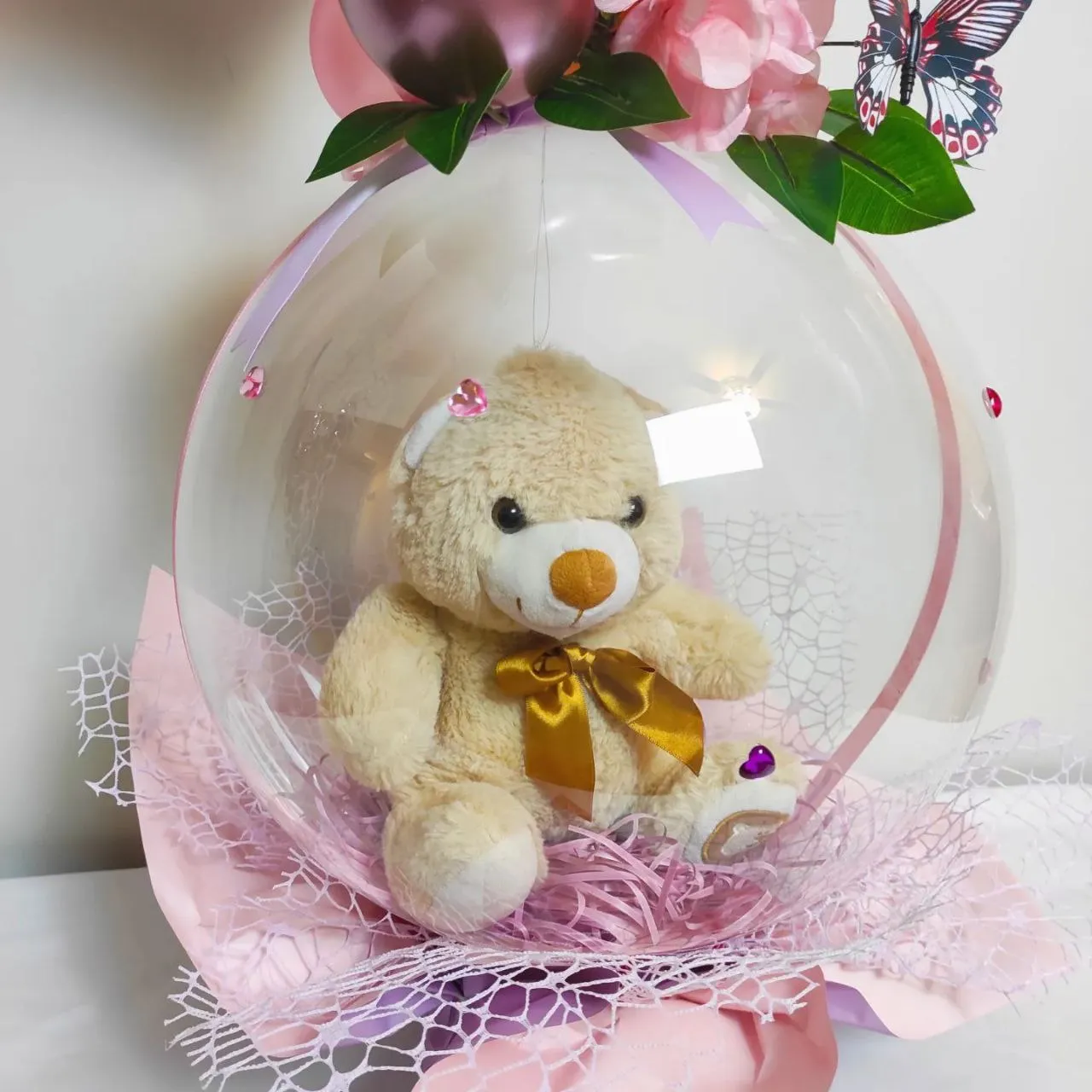 Teddy Bear in Bubble Balloons