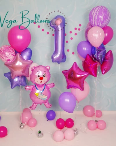 Pink Bulk Balloons Set