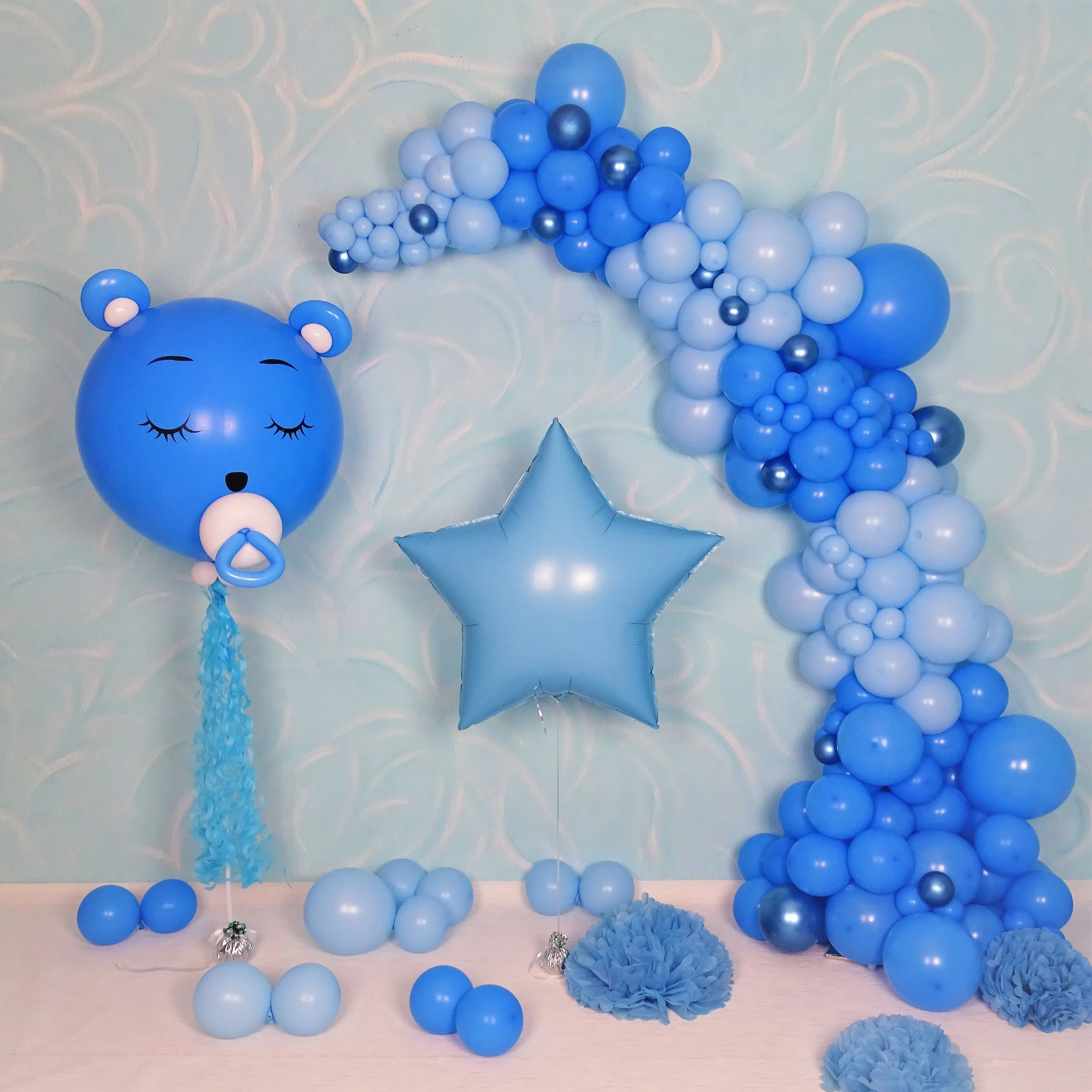 baby blue balloon set