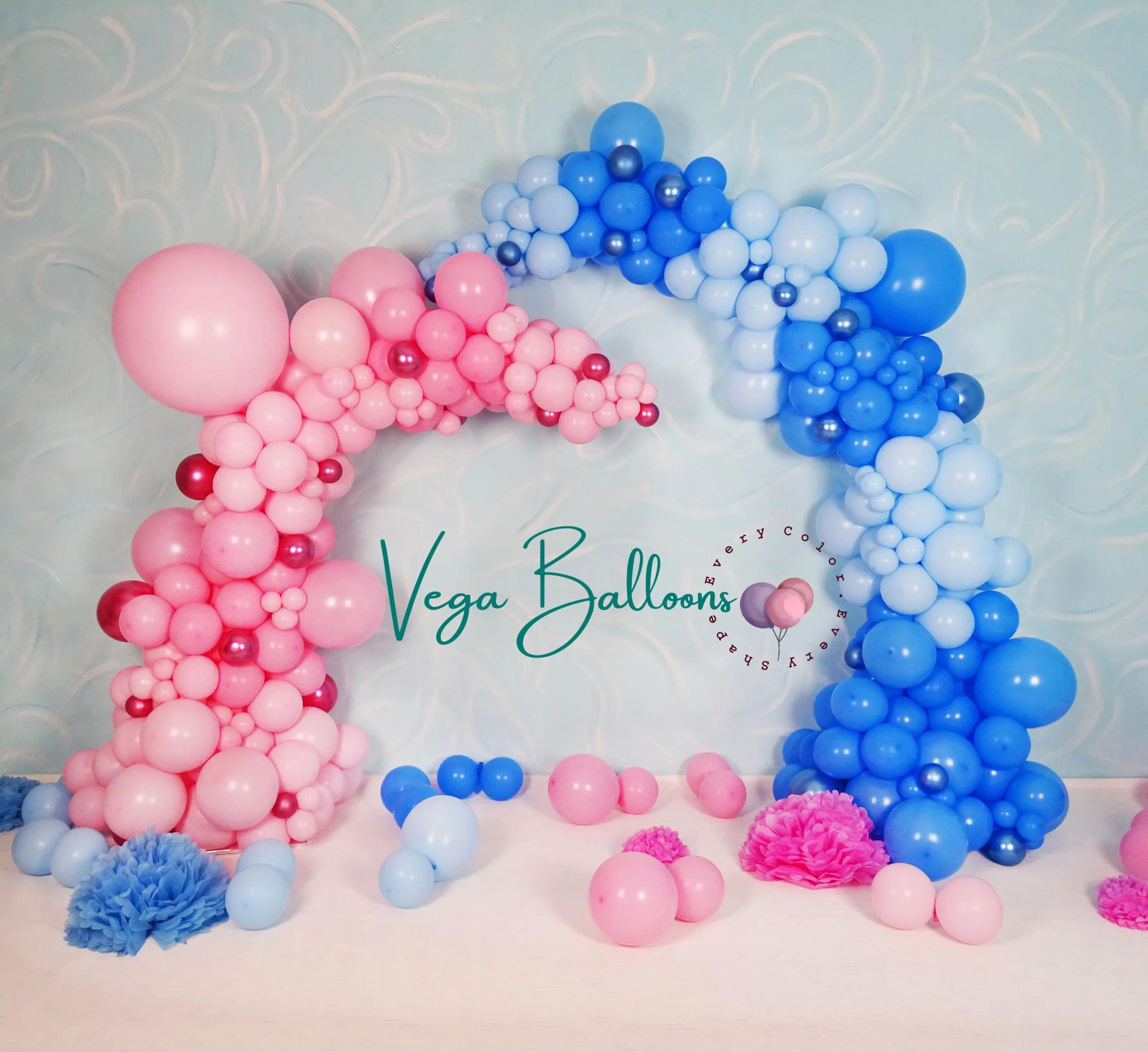 Balloon Arch Blue and Pink