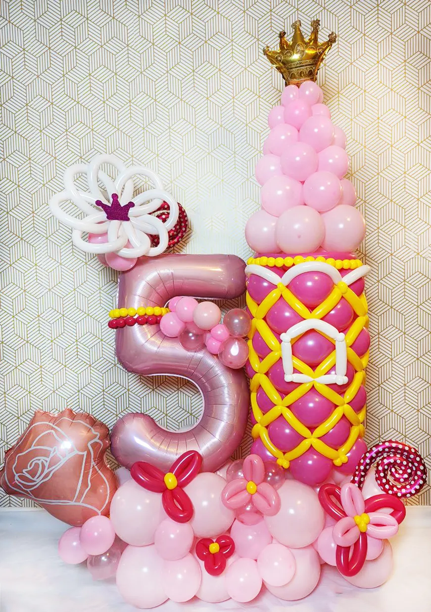 princess balloons centerpiece