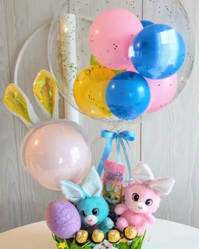 Pastel Party Bunny Basket – $90