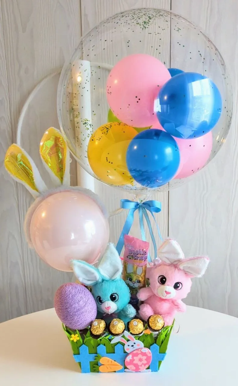 Pastel Party Bunny Basket