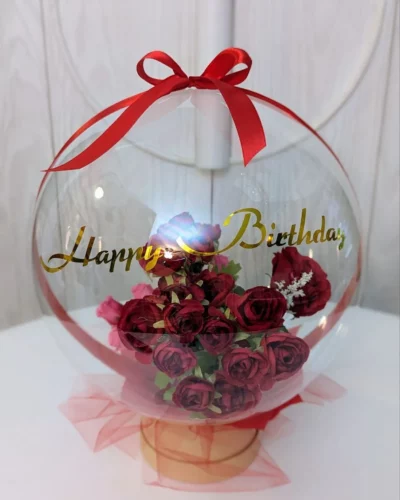 Rose Elegance Birthday Bubble