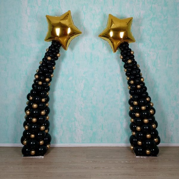 black balloon column