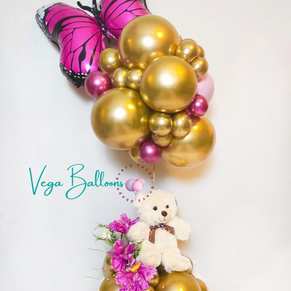 Golden Balloon Centerpiece